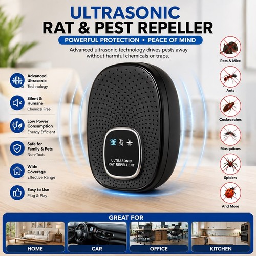 Ultrasonic rat pest repeller - rat,